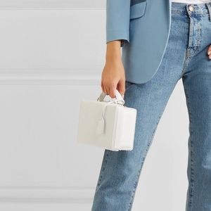Mark Cross Grace Box Bag Small White Leather